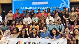 Pembelajar bahasa Jepang di Indonesia mengikuti sosialisasi di Bali.